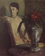 Edgar Degas The woman beside th vase Spain oil painting artist